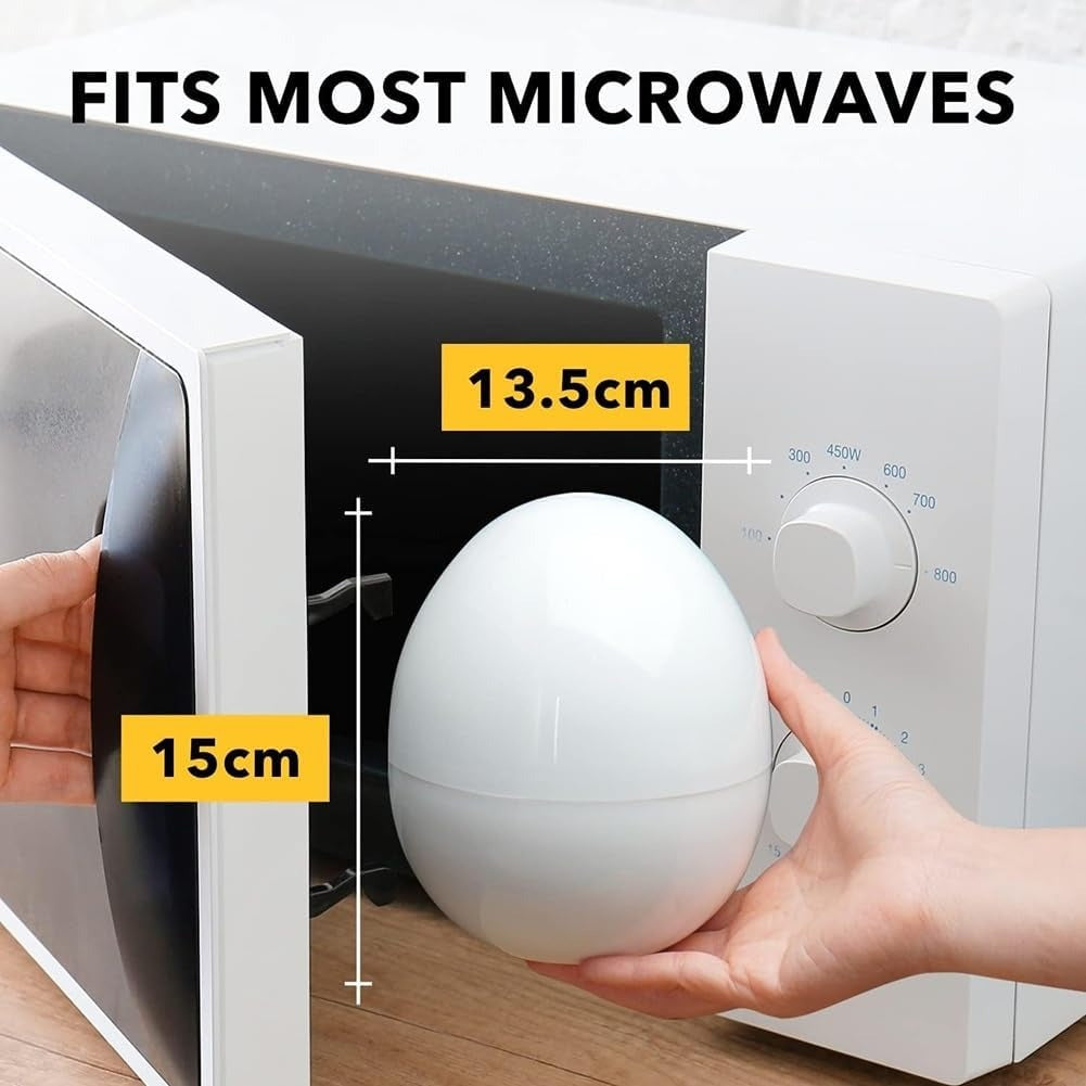 4-Egg Microwave Boiler – Quick Cooker for Perfect Soft or Hard Boiled Eggs & Built-in Easy Shell Remover