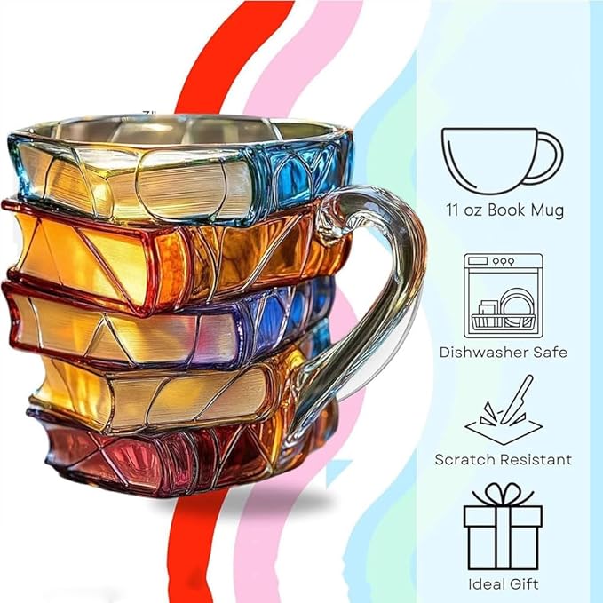 Hand Painted Mug for Book Lovers
