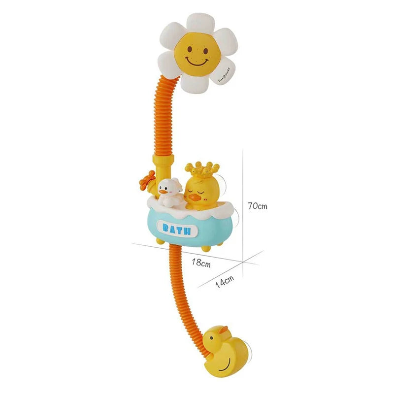 Baby Bath Toy - Cute Duck-Shaped with Flower Shower, Non-Toxic ABS Material, Water-Comfort Training, Safe for Ages 3+