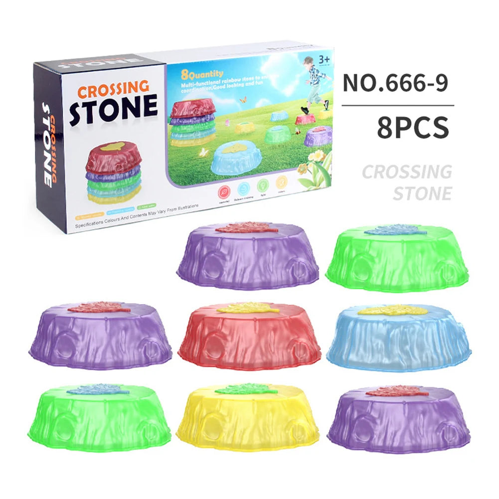 Balance Training Toy with LED Stepping Stones, Non-Slip, Durable, Indoor Outdoor Use, Safe for Ages 3+