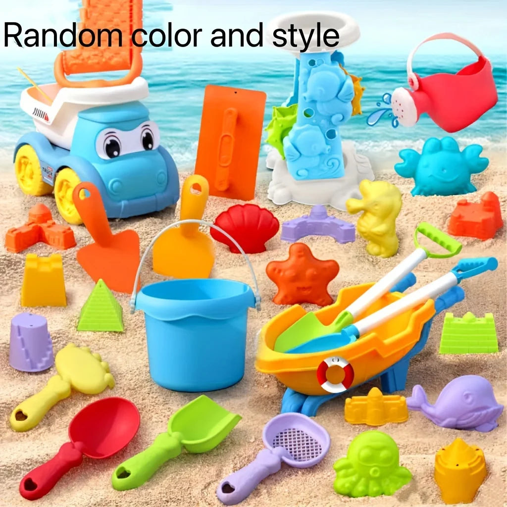 Beach Toys Great with Outdoor Play Sand Tools Bath Toys Kids Wheelbarrow Garden Toy Gift for Summer