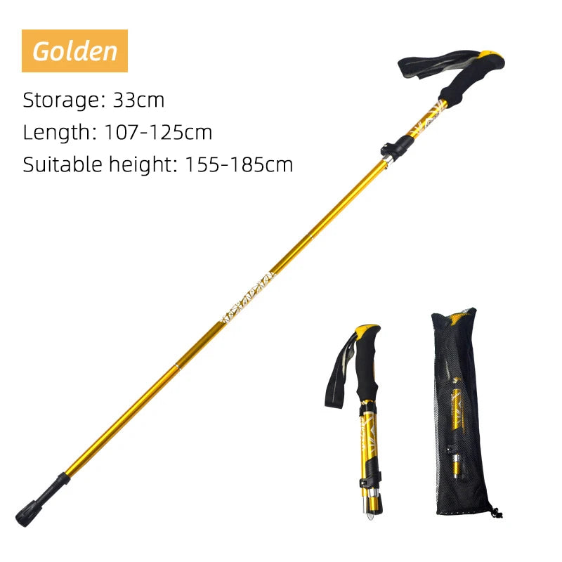 Collapsible Walking Pole - Lightweight Trekking Stick Ideal for Men Women and Seniors