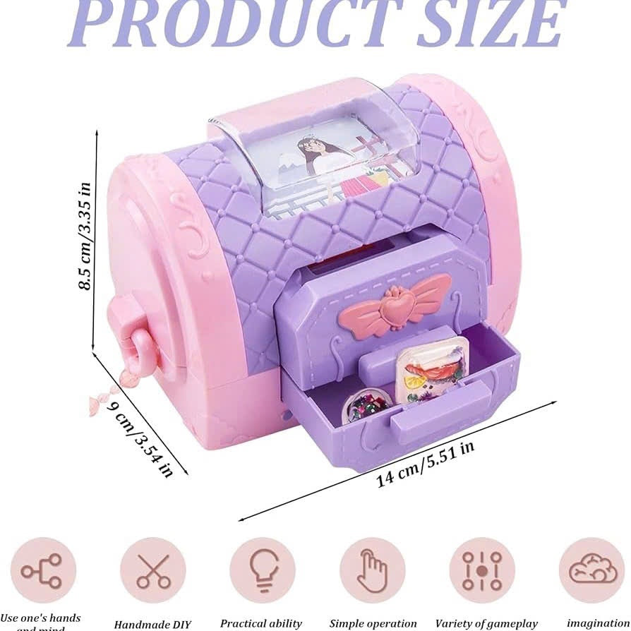 DIY Sticker Maker – Create Your Own 3D Stickers Toy Kit with Strap, No Batteries Required, Safe for Ages 3+