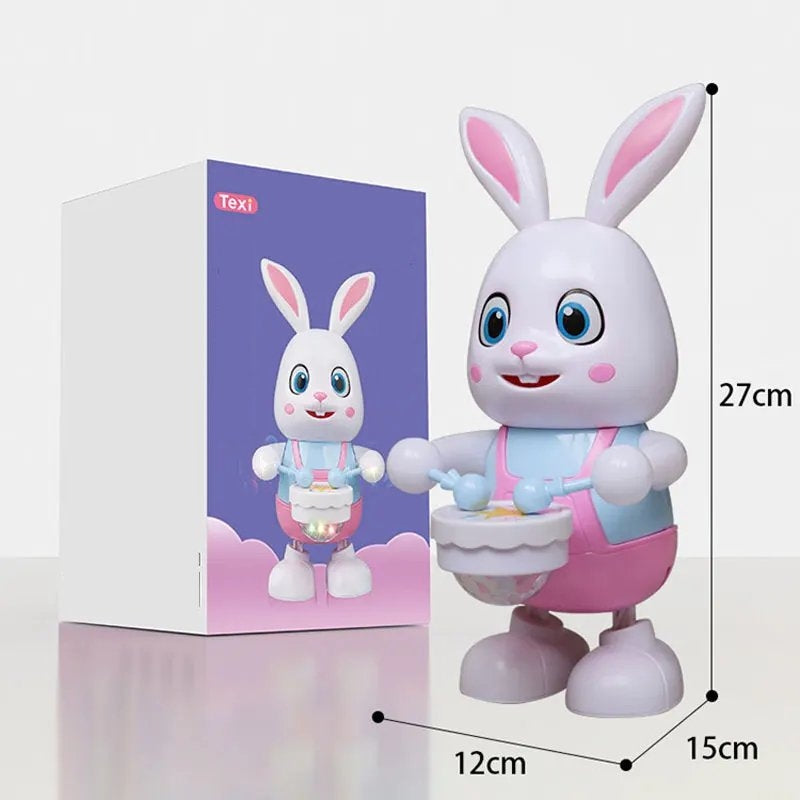 Dancing Rabbit Toy with Lights With LED, Music Drumming, Voice Imitation, Educational Fun for Ages 3+