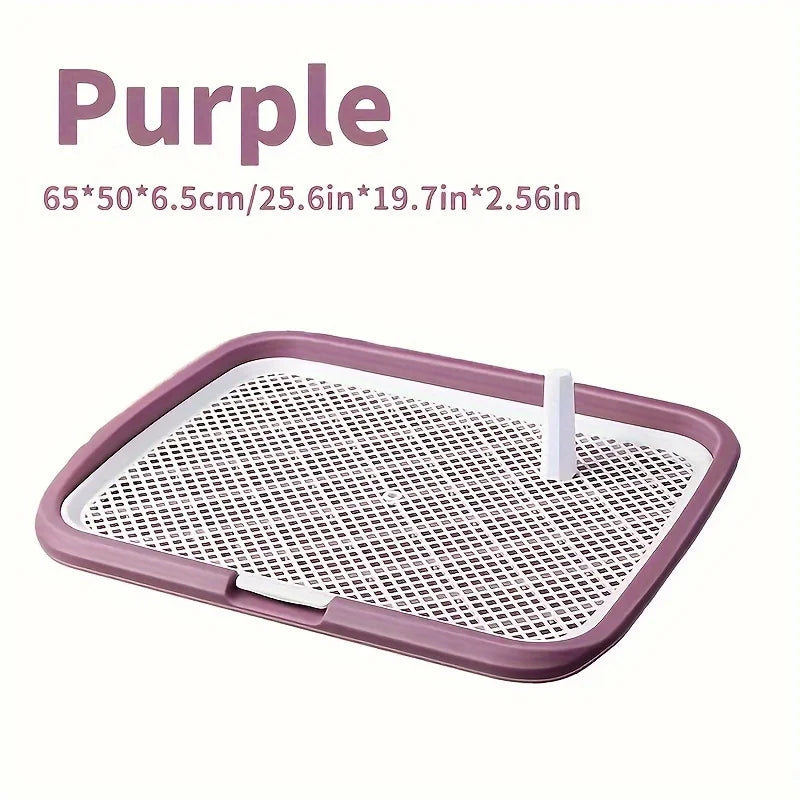 Dog Potty Training Toilet – Plastic Pee Pad Holder with Removable Net, Anti-Splash Guard & Easy Clean Tray