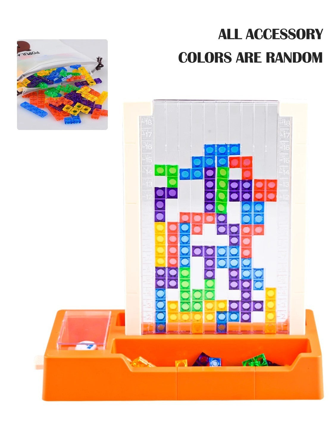 Educational Blocks Puzzle Toy with Interactive Dice Mechanism, Safe for Ages 6+