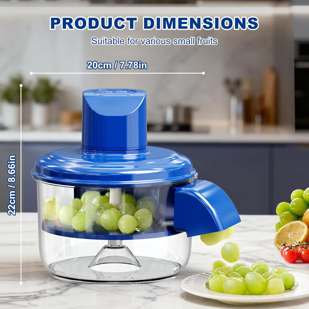 Electric Fruit and Vegetable Peeler with One-Touch Automatic Peeling and 5-Blade Stainless Steel Clamshell Design
