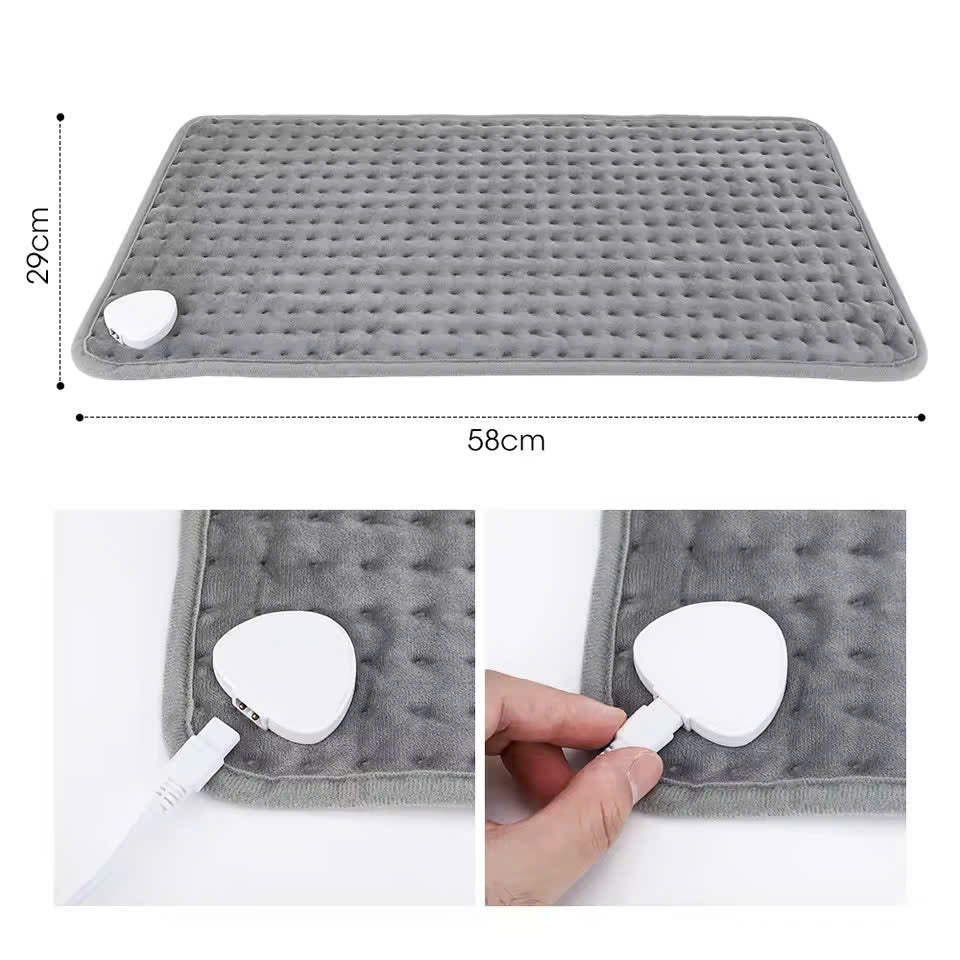 Electric Heating Pad with Controller, Safe Materials, Easy-to-Clean Design and Foldable Portability