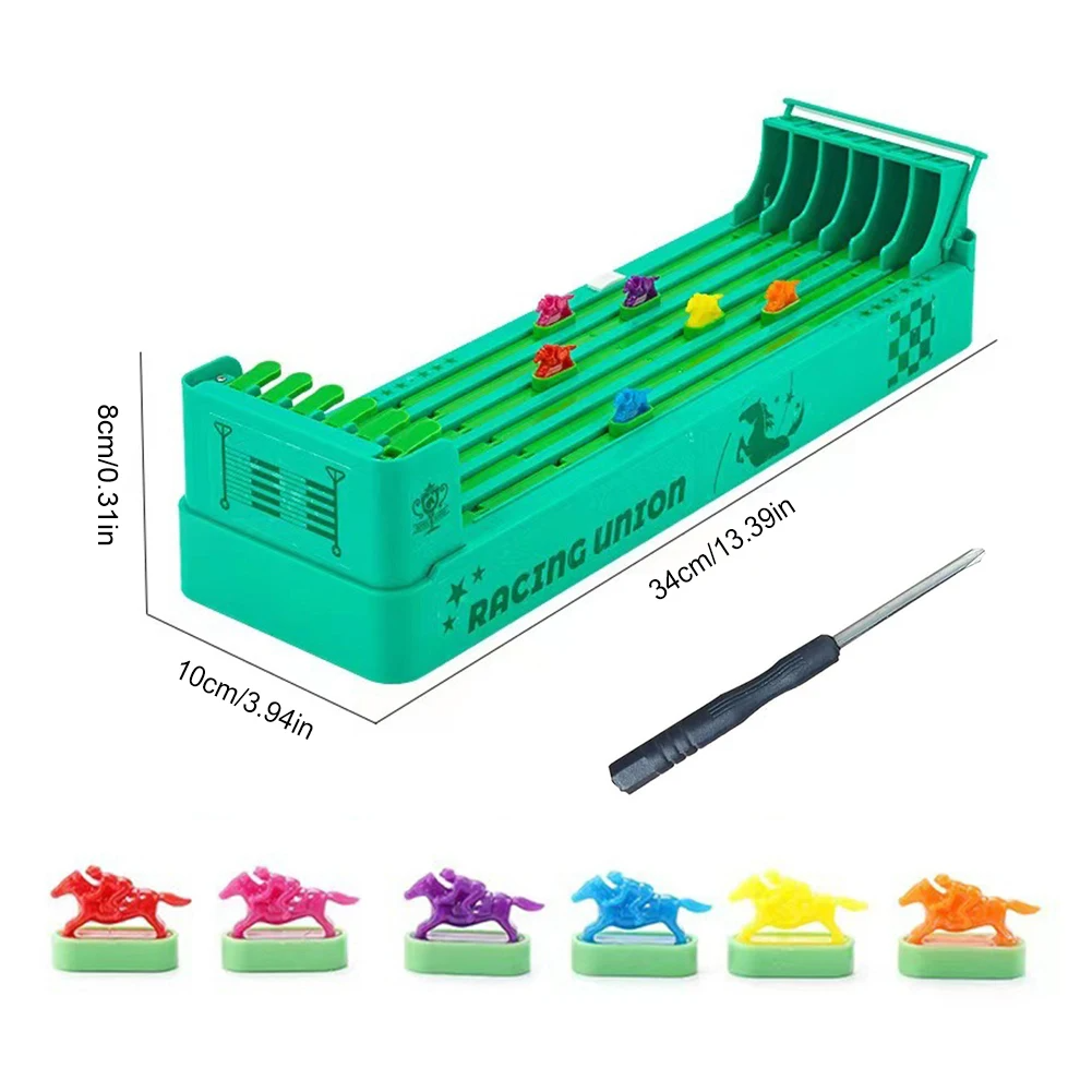 Electronic Horse Race Board Game with 6 Horses, Battery Powered Machine, Safe for Ages 3+