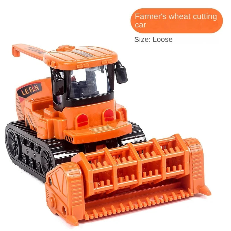 Farm Adventure Tractor Toy with Hand-Push Design, Detailed Simulation, Educational, Safe for Ages 3+