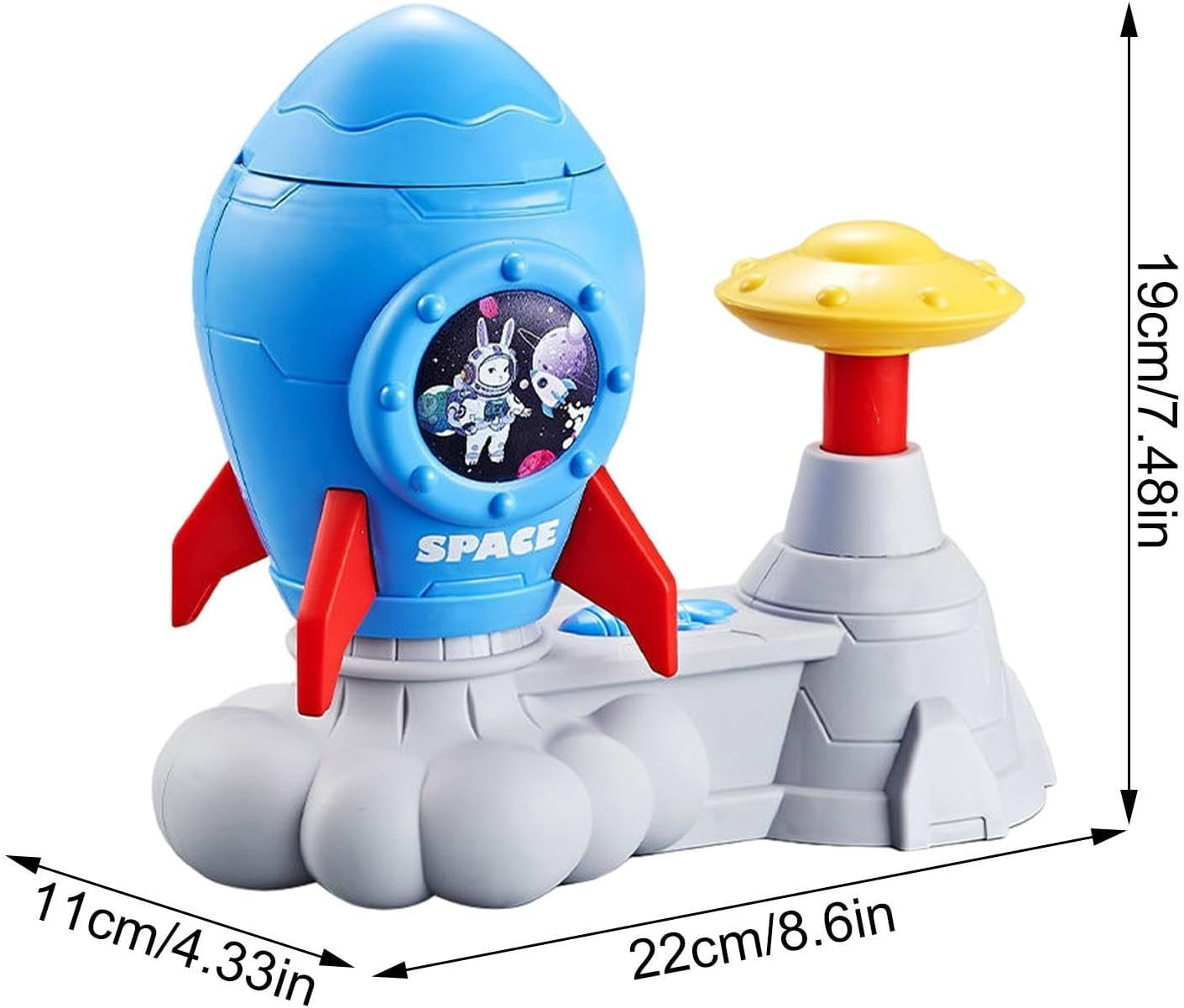 Foot Pedal Catapult Launch Toy With ABS Plastic, Reflex Development, No Batteries Required, Safe for 4+