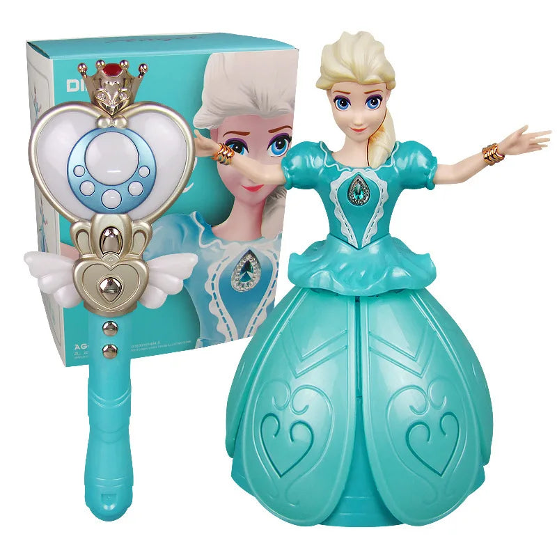 Girls' Interactive Dance Doll Light Music Magical ABS Plastic Toy