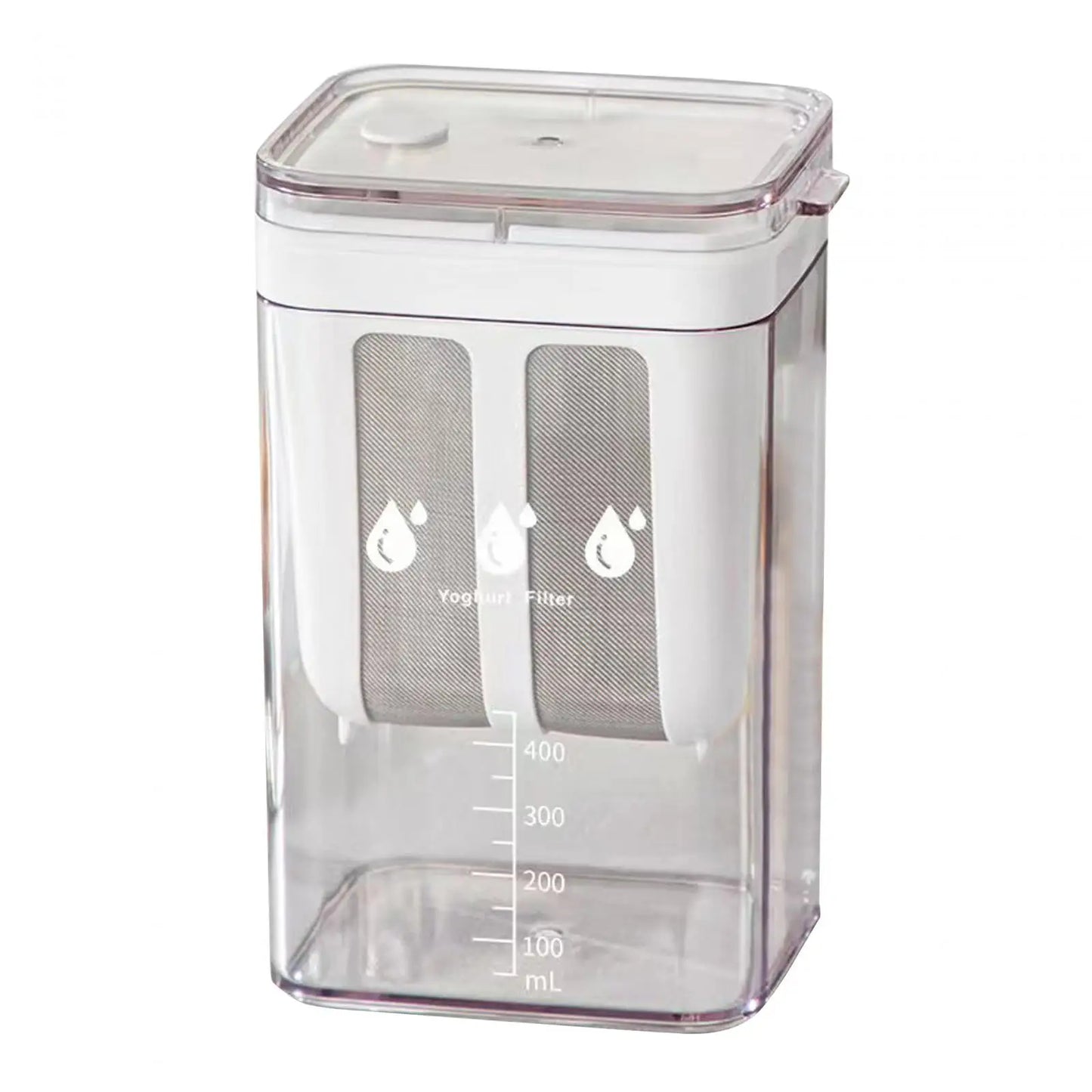 Greek Yogurt Strainer and Whey Separator With 400ml Capacity, Easy-Clean Design, Airtight Fridge Storage
