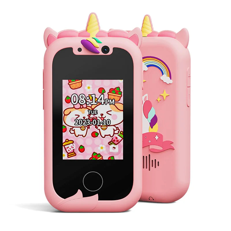 Kids Toy Phone with Dual Cameras and Educational Features, Music, Stories, Games & Drawing, Safe for Ages 3+