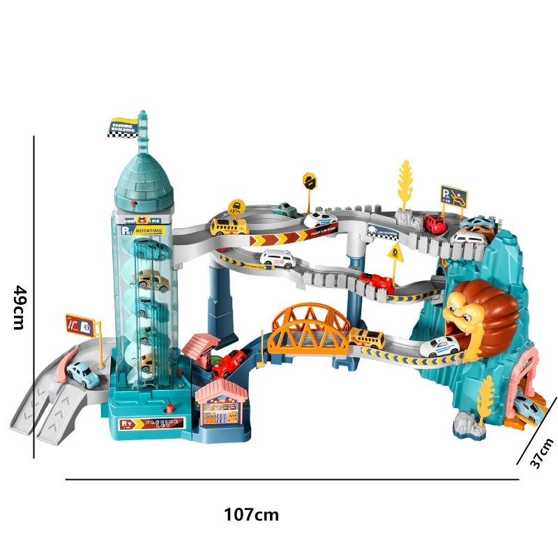 Lion Racing Track with Sound & Light, Easy to Assemble, Safe for Ages 3+