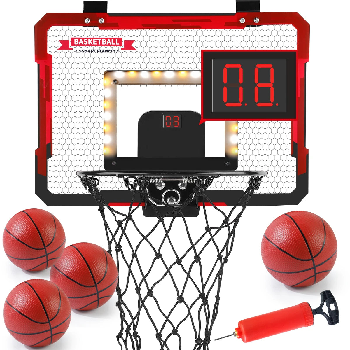 Mini Basketball Hoop with Fixed Hanging, Real Shooting Fun, Durable Polypropylene, Quick Setup & Removal For Ages 3+