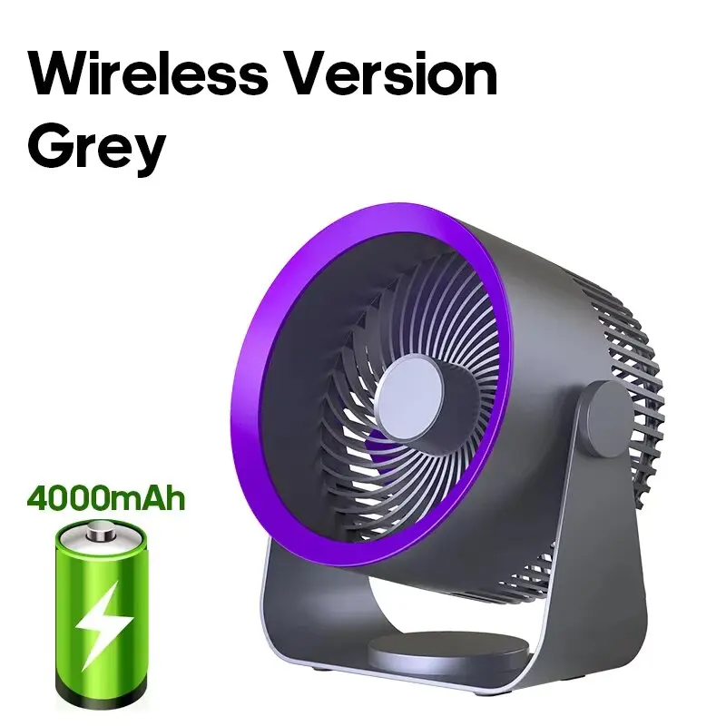 Multipurpose Electric Fan - 4000mAh Air Circulator Wireless Wall Ceiling Fan, Home Quiet Ventilator Desktop