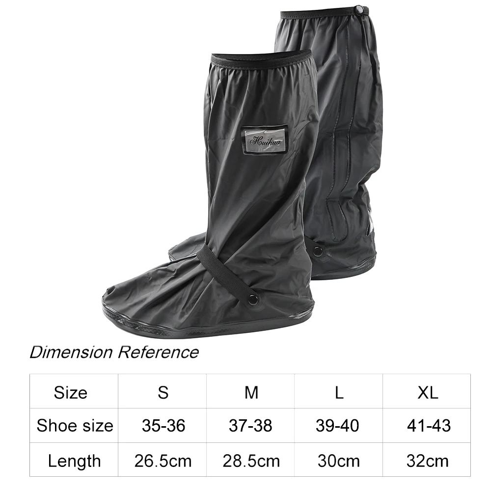Non-Slip Waterproof Boot Covers - Waterproof Rain Boot Shoe Cover with Reflector, Reusable Motorcycle Boots Cover