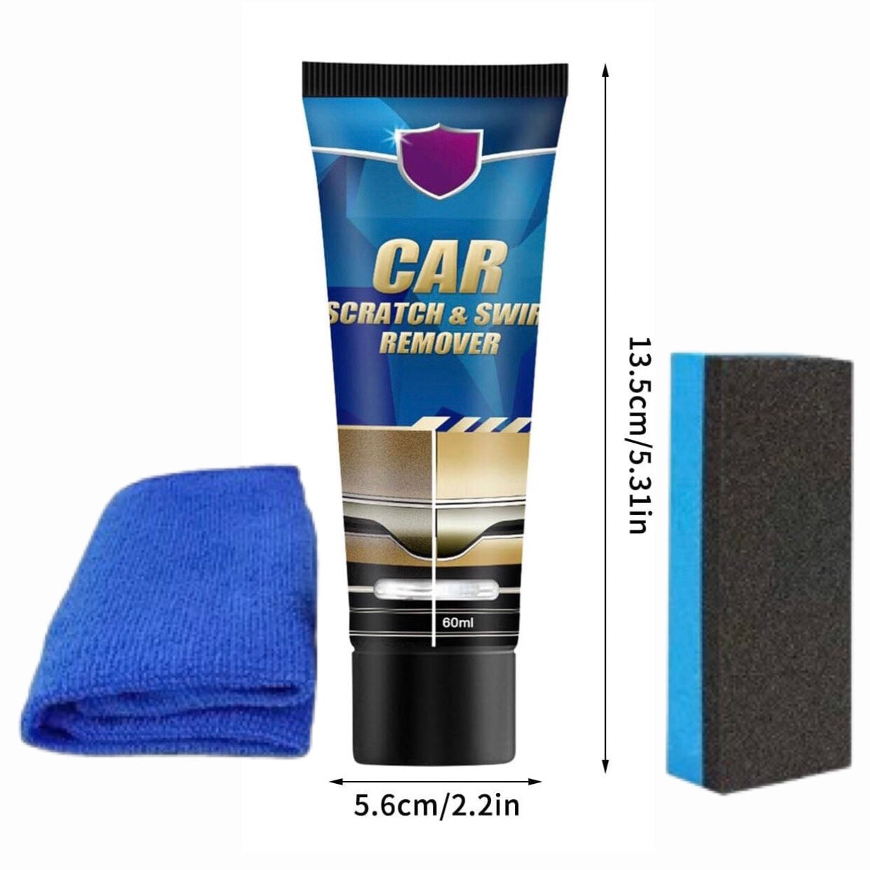 Premium Car Scratch Remover Kit – Effectively Removes Light Scratches, Cleans Stubborn Stains, and Restores Glossy Finish