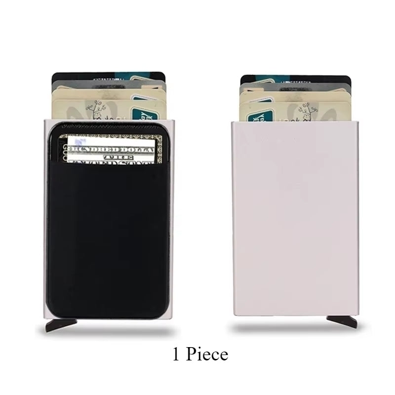 RFID Metal Smart Wallet Card Holder with Blocking Protection Anti-Theft Design Slim and Thin Style