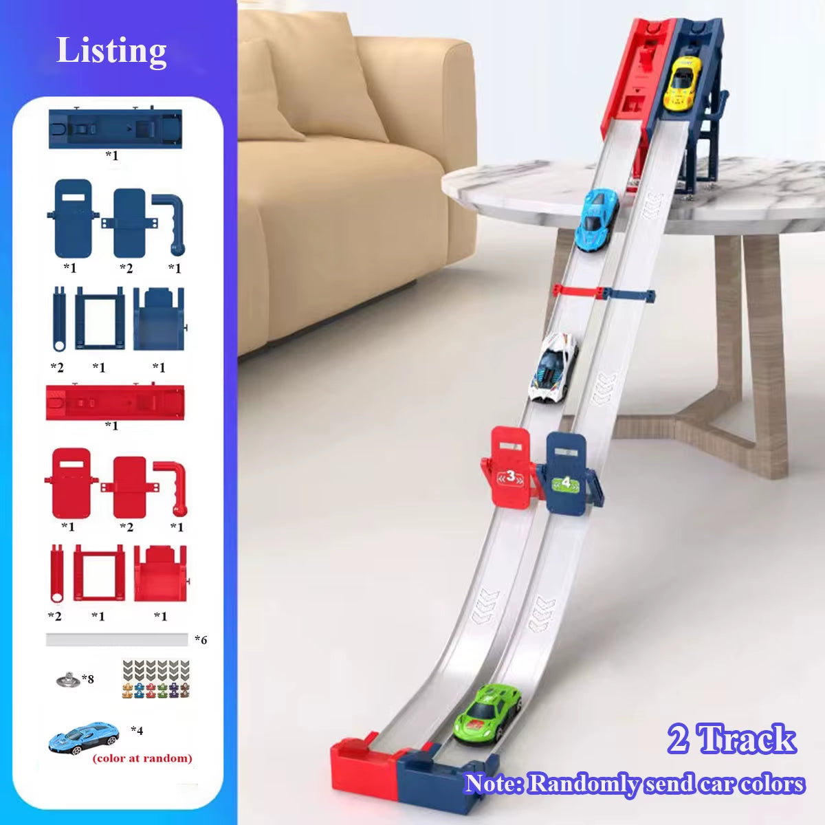 Racing Track Toy with Alloy Car, Real Speed Experience, Safe for Ages 3+