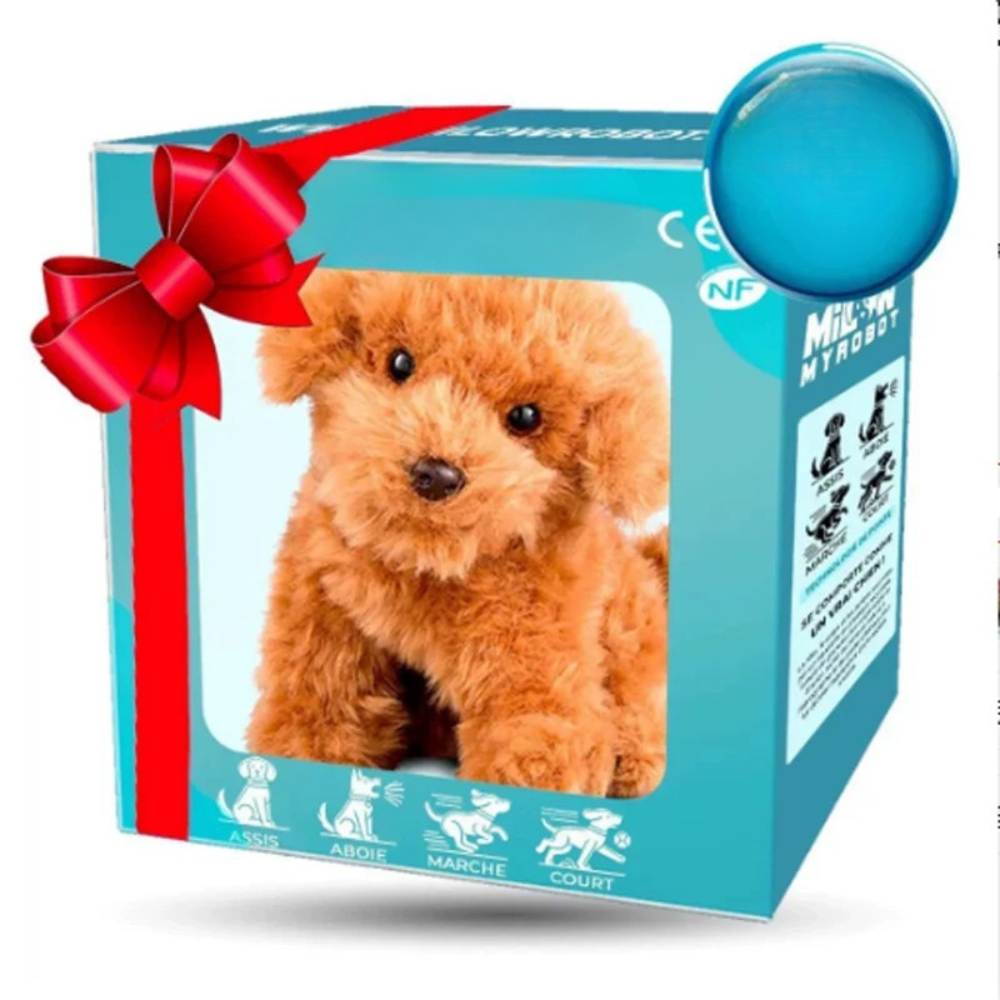 Realistic Robotic Dog Plushie – Interactive Dog Toy That Walks Barks & Wags Tail, Safe for Ages 3+