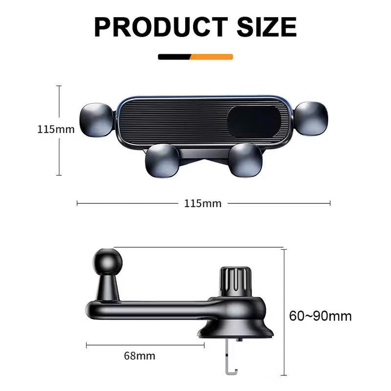 Rotatable Car Phone Holder for Air Vent – 360° Swivel, Foldable, and Easy to Use