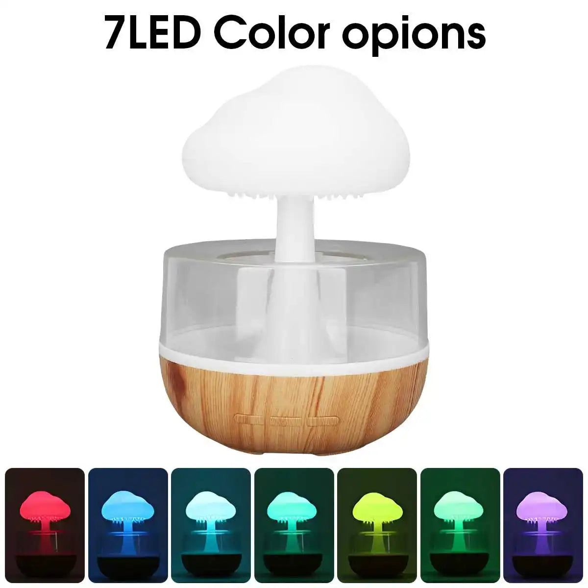 Colorful Raindrop Cloud Humidifier Nightlight Aroma Diffuser