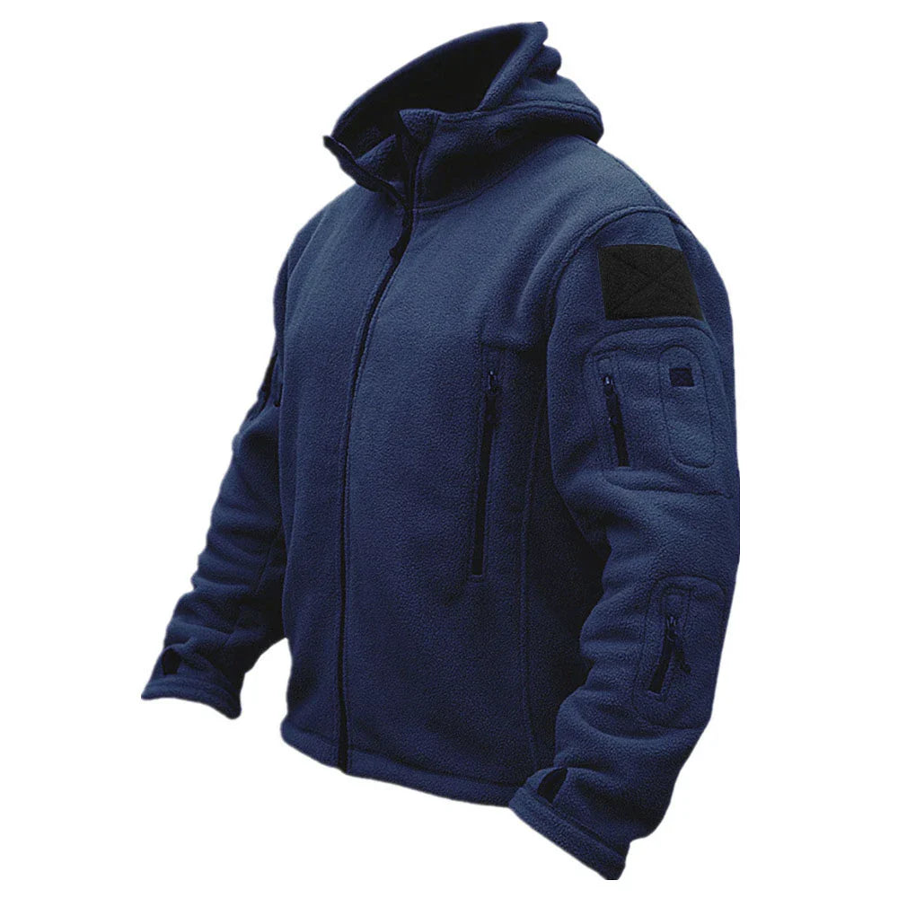 Men'S Thermal Fleece Tactical Hooded Jacket