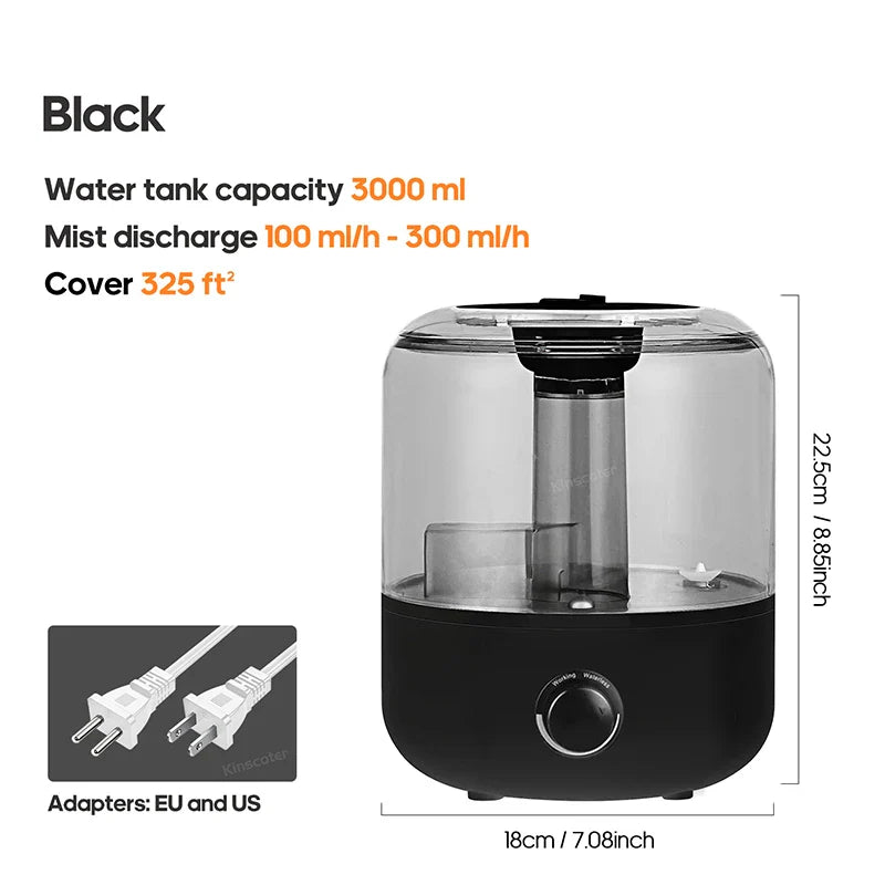 3L Air Humidifier With Remote And Timer Control