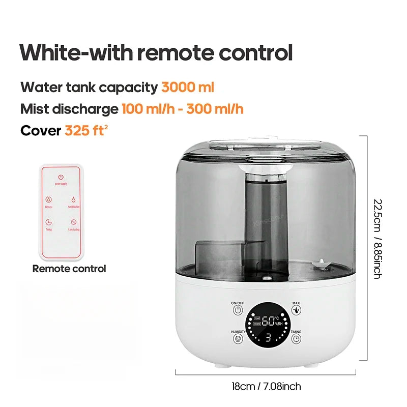 Large Capacity Silent Air Humidifier With Timer