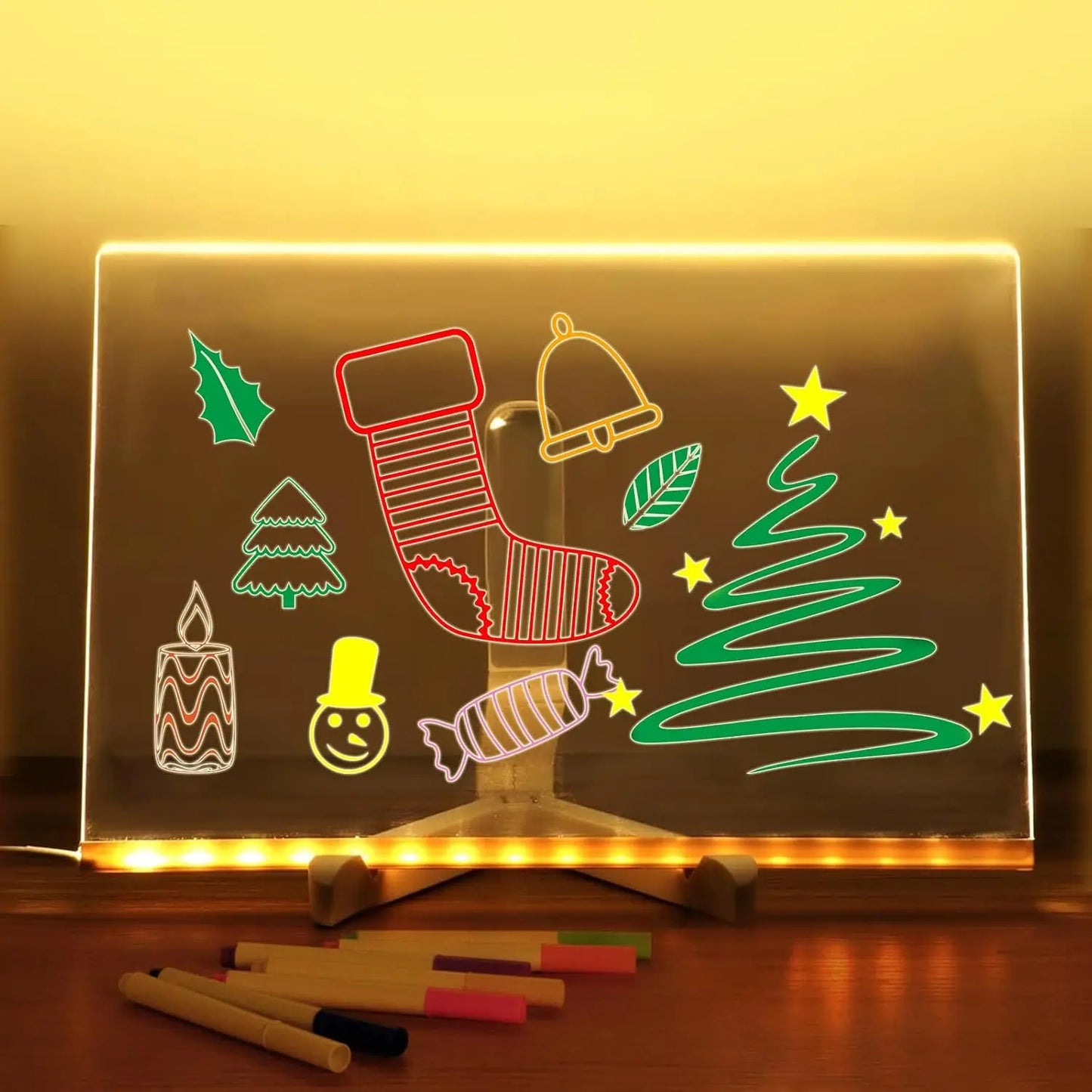 Led Acrylic Note Board With Rgb Light Display