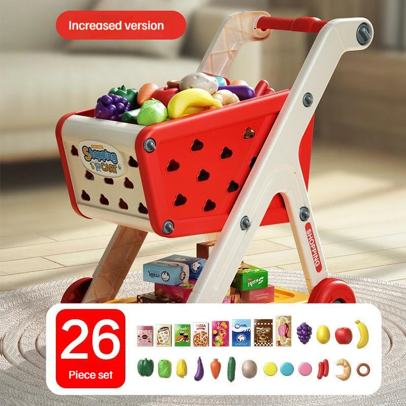 Shopping Cart Toy, Realistic Design, Full Accessories, Fun Role-Play Experience, Safe for Ages 3+