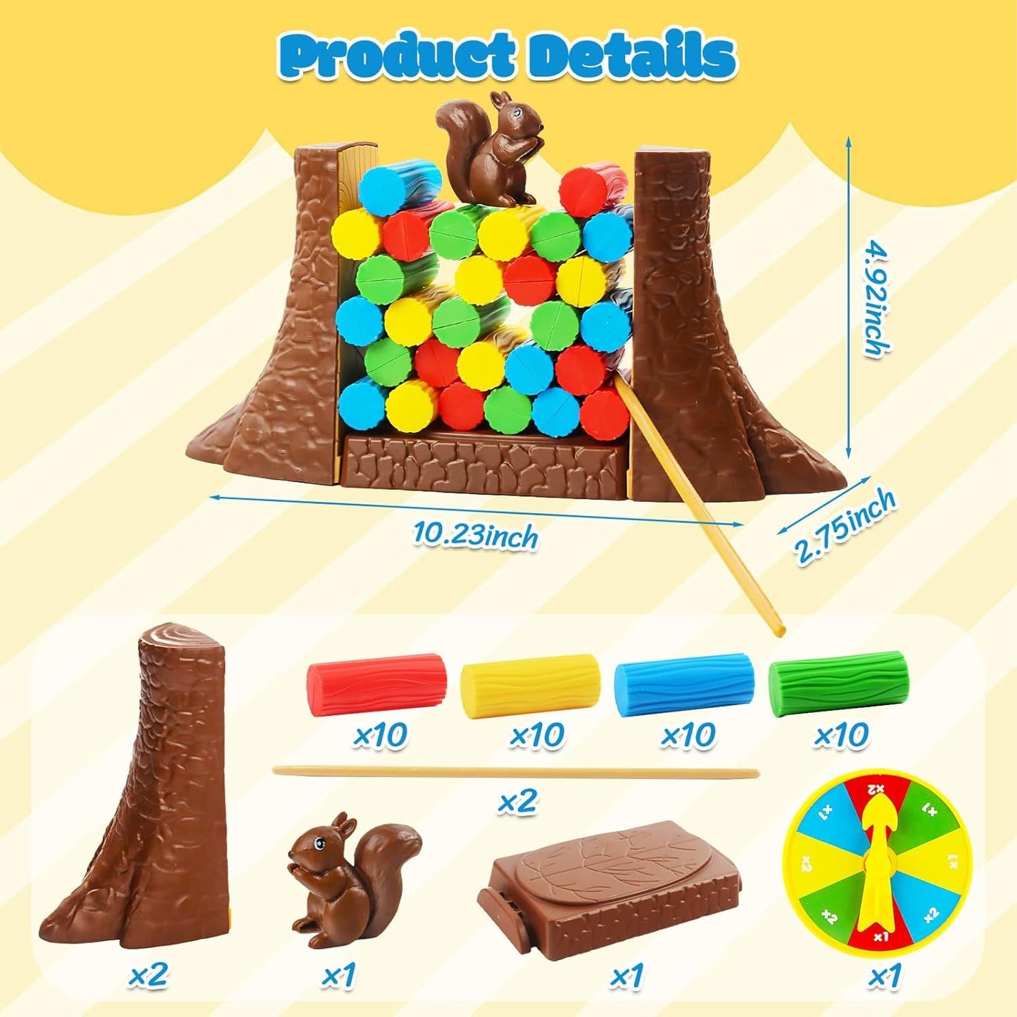 Squirrel Balance Game With Polypropylene, Educational Toy, Motor Skills & Thinking Training, Safe for 5 months