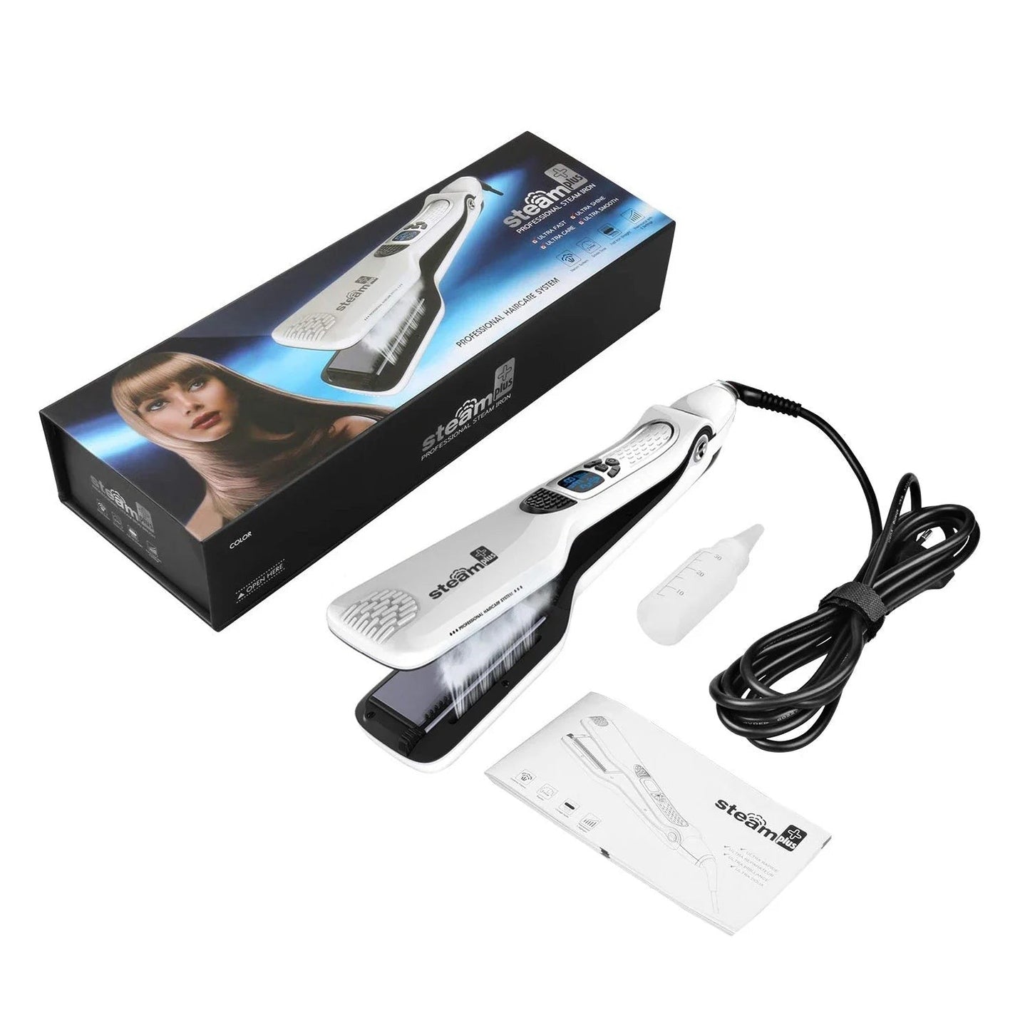 Steam Flat Iron with Ceramic & Tourmaline Plates