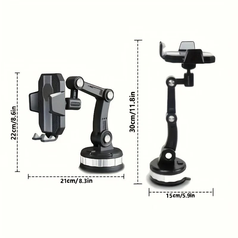 Strong Suction Car Phone Holder with Suction Cup, 360° Rotation, Safe Materials and Easy Operation