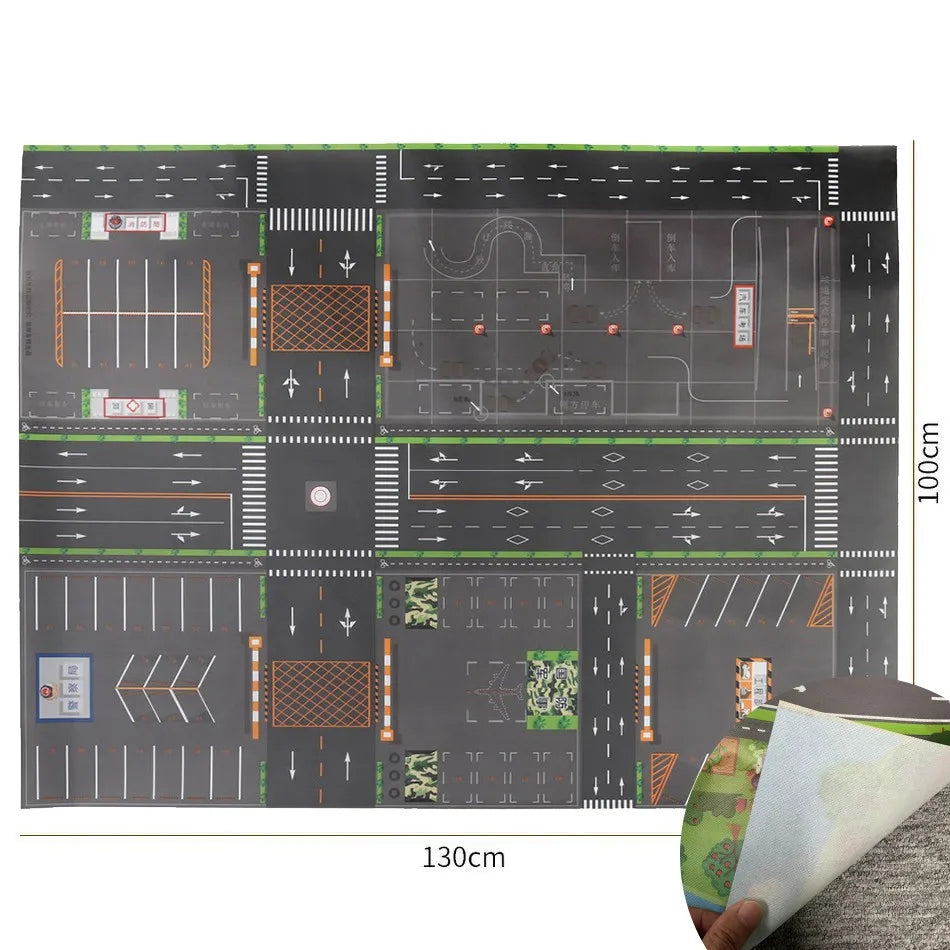Vibrant Roadway Playmat – Endless Adventures for Kids with Educational & Imaginative Play, Safe for Ages 3+