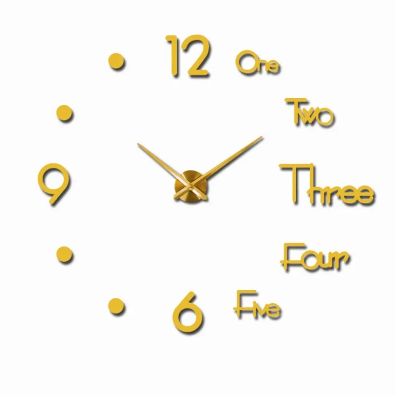 Wall Clock with Quartz Mechanism With Glow-in-the-Dark, Silent Sweep, Adjustable Layout, Easy to Install
