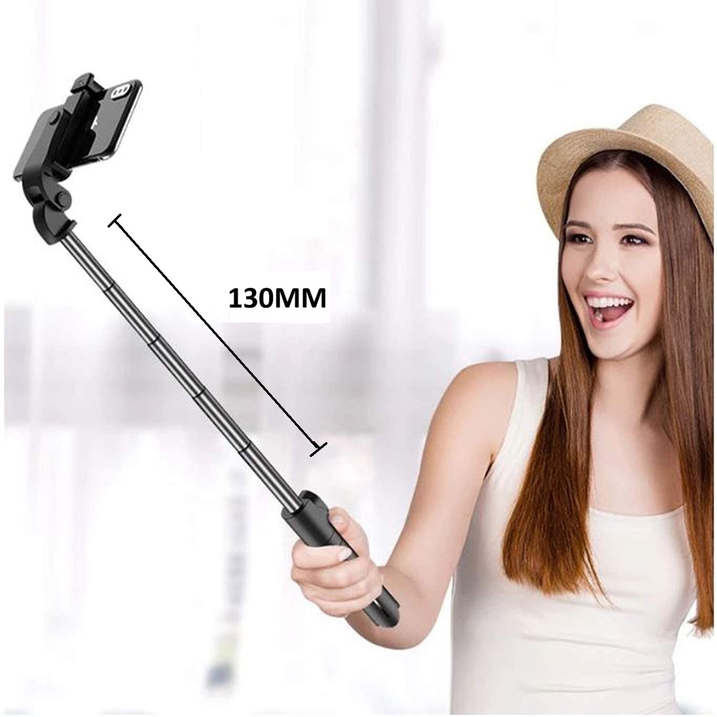 Wireless Bluetooth Selfie Stick with Extendable Stick, Tripod Stand, Rotatable Phone Hold