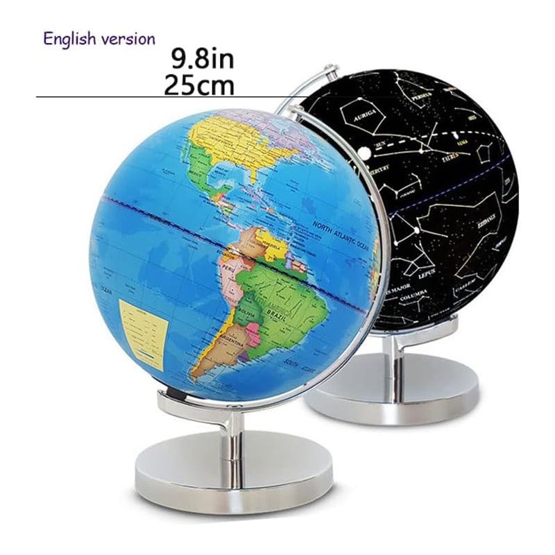 World Globe Led Constellation Map & Night Light, Educational Toy & Decor