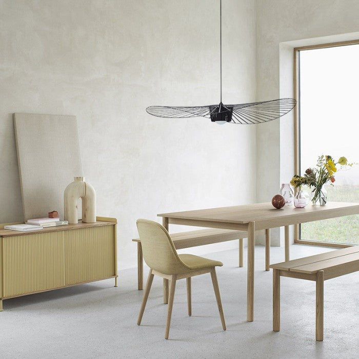 Vintage-Inspired Straw Hat Pendant Light