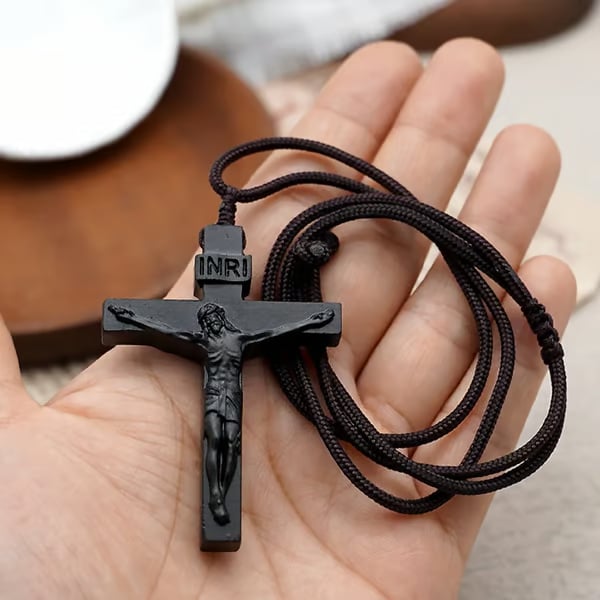Handcrafted Wooden Cross Necklace