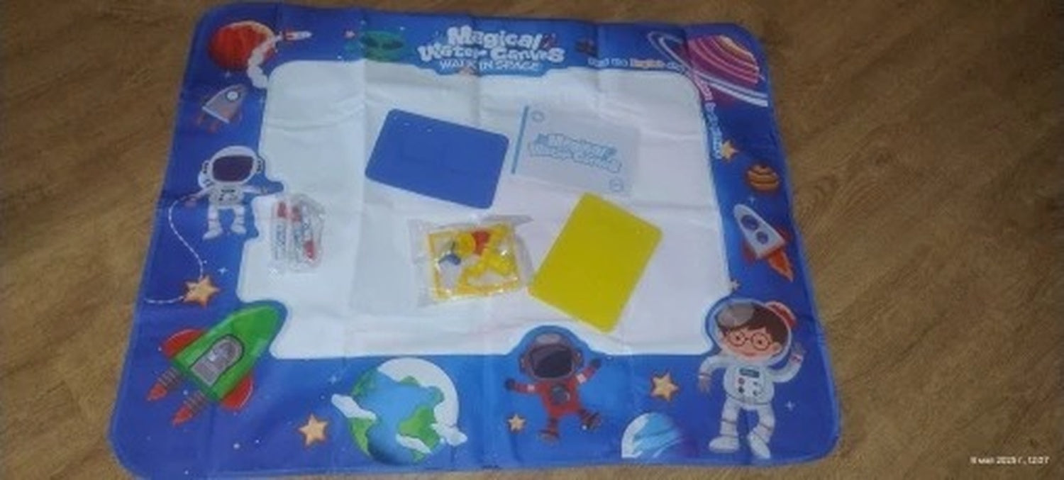 100x80CM Water Drawing Mat with Reusable Doodle Board, Mess-Free Educational Toy for Ages 3+