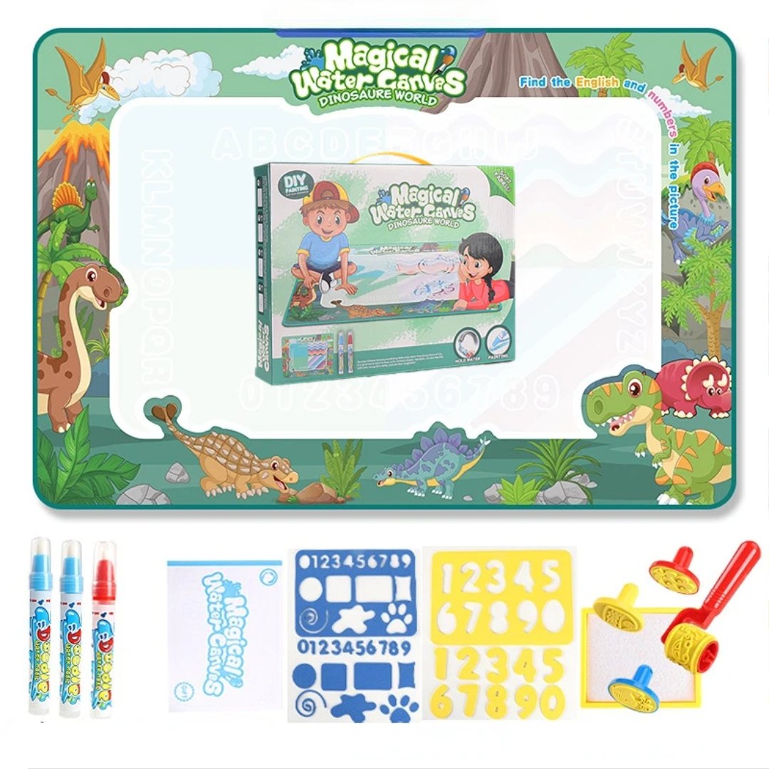 100x80CM Water Drawing Mat with Reusable Doodle Board, Mess-Free Educational Toy for Ages 3+