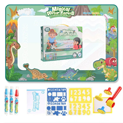 100x80CM Water Drawing Mat with Reusable Doodle Board, Mess-Free Educational Toy for Ages 3+