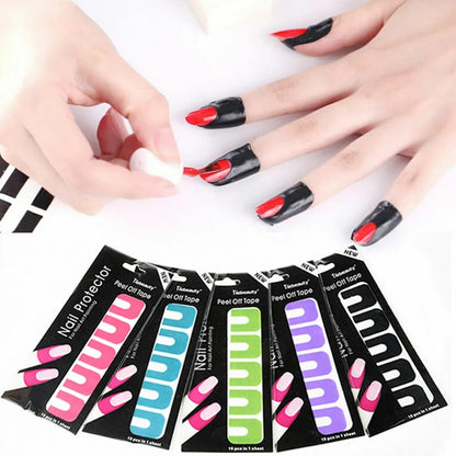 10PCS U-Shaped Nail Polish Barrier with Latex-Free, Spill-Proof Protection