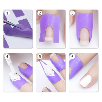 10PCS U-Shaped Nail Polish Barrier with Latex-Free, Spill-Proof Protection