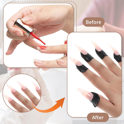 10PCS U-Shaped Nail Polish Barrier with Latex-Free, Spill-Proof Protection