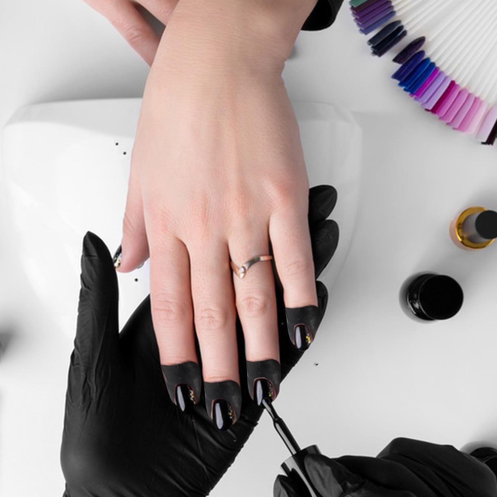 10PCS U-Shaped Nail Polish Barrier with Latex-Free, Spill-Proof Protection