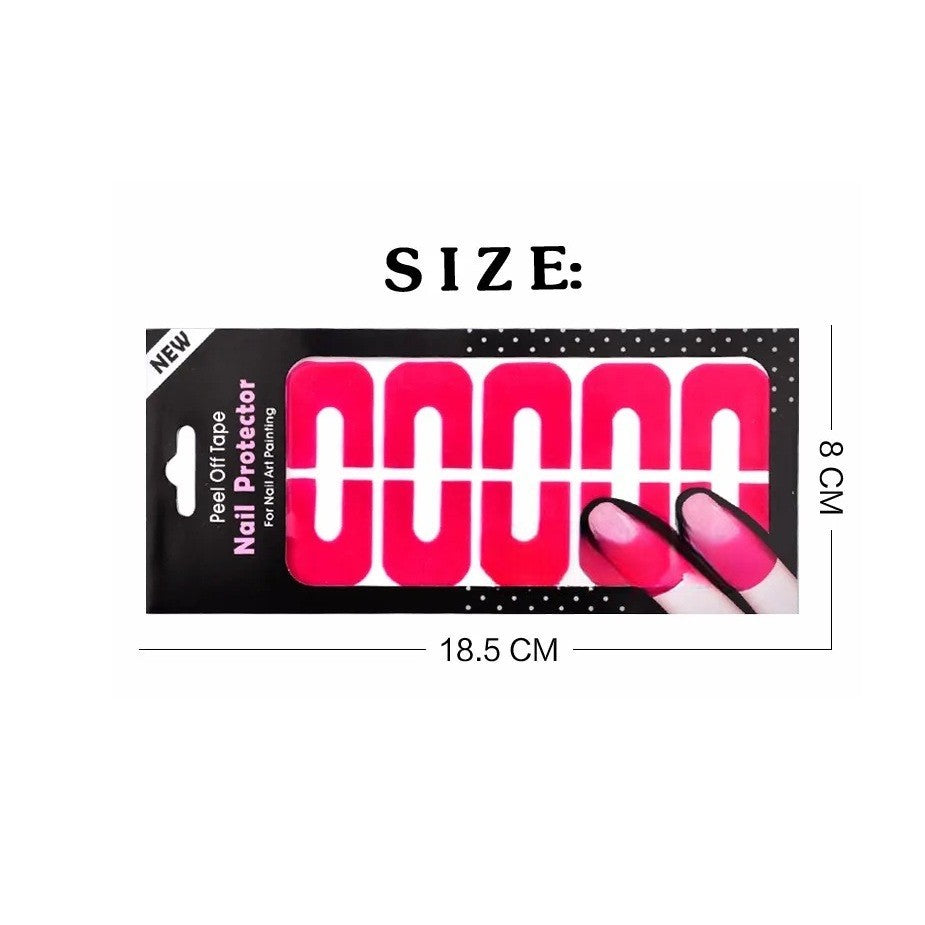 10PCS U-Shaped Nail Polish Barrier with Latex-Free, Spill-Proof Protection